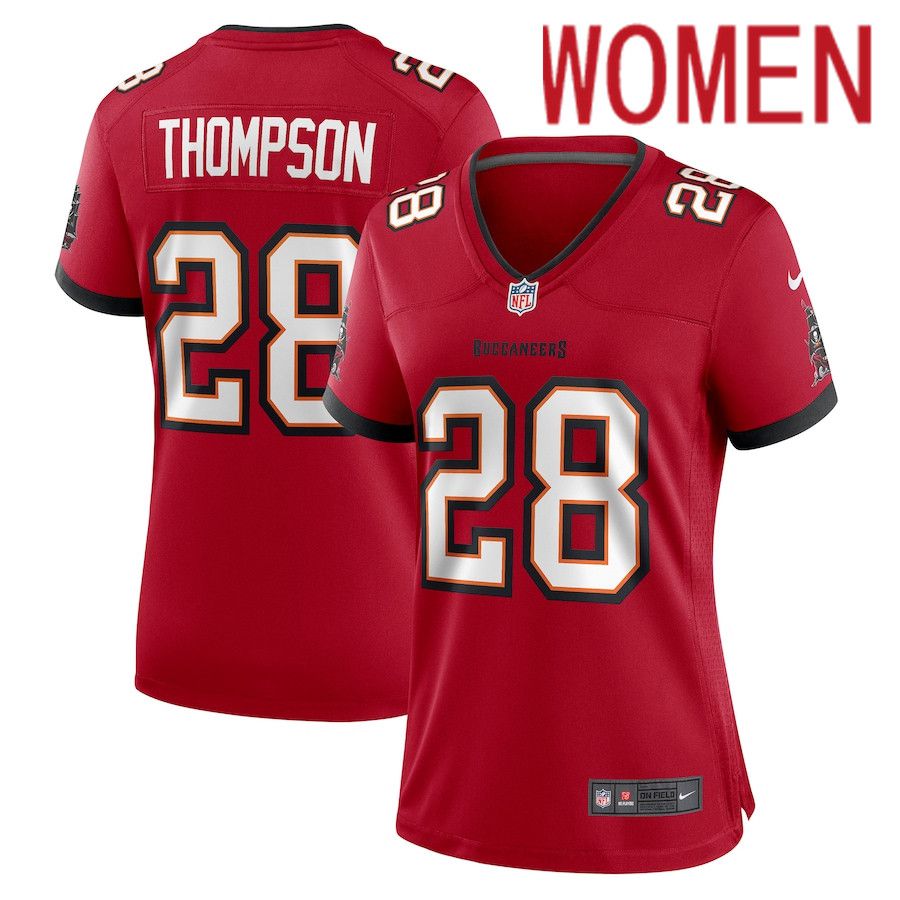 Women Tampa Bay Buccaneers 28 Darwin Thompson Nike Red Game NFL Jersey